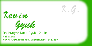 kevin gyuk business card